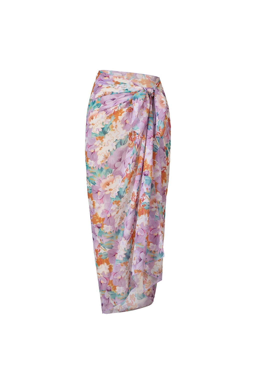 Çiçek Baskılı Fırfırlı Pareolu Mayo