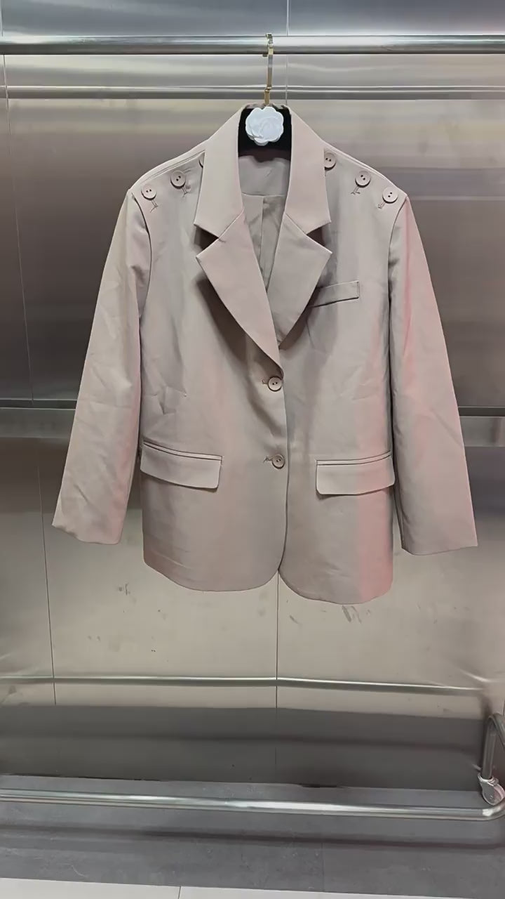 Juliette Çıkarılabilir Panelli Tek Sıra Düğmeli Blazer