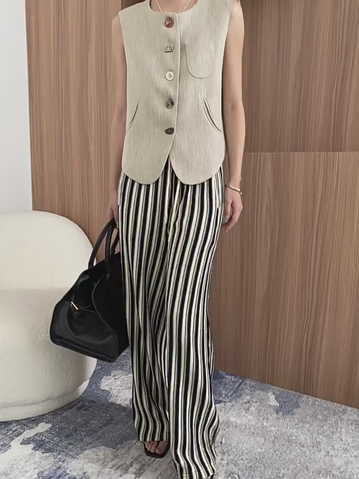 Miah Çizgili Pantolon