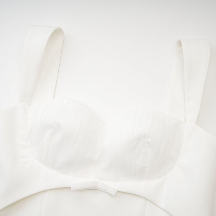 Renée Beyaz Büstiyer Mini Elbise