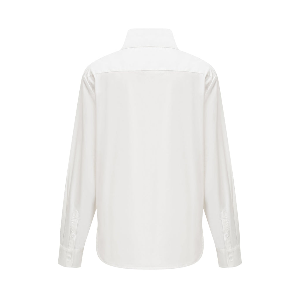 Solène Beyaz Sivri Yakalı Gömlek