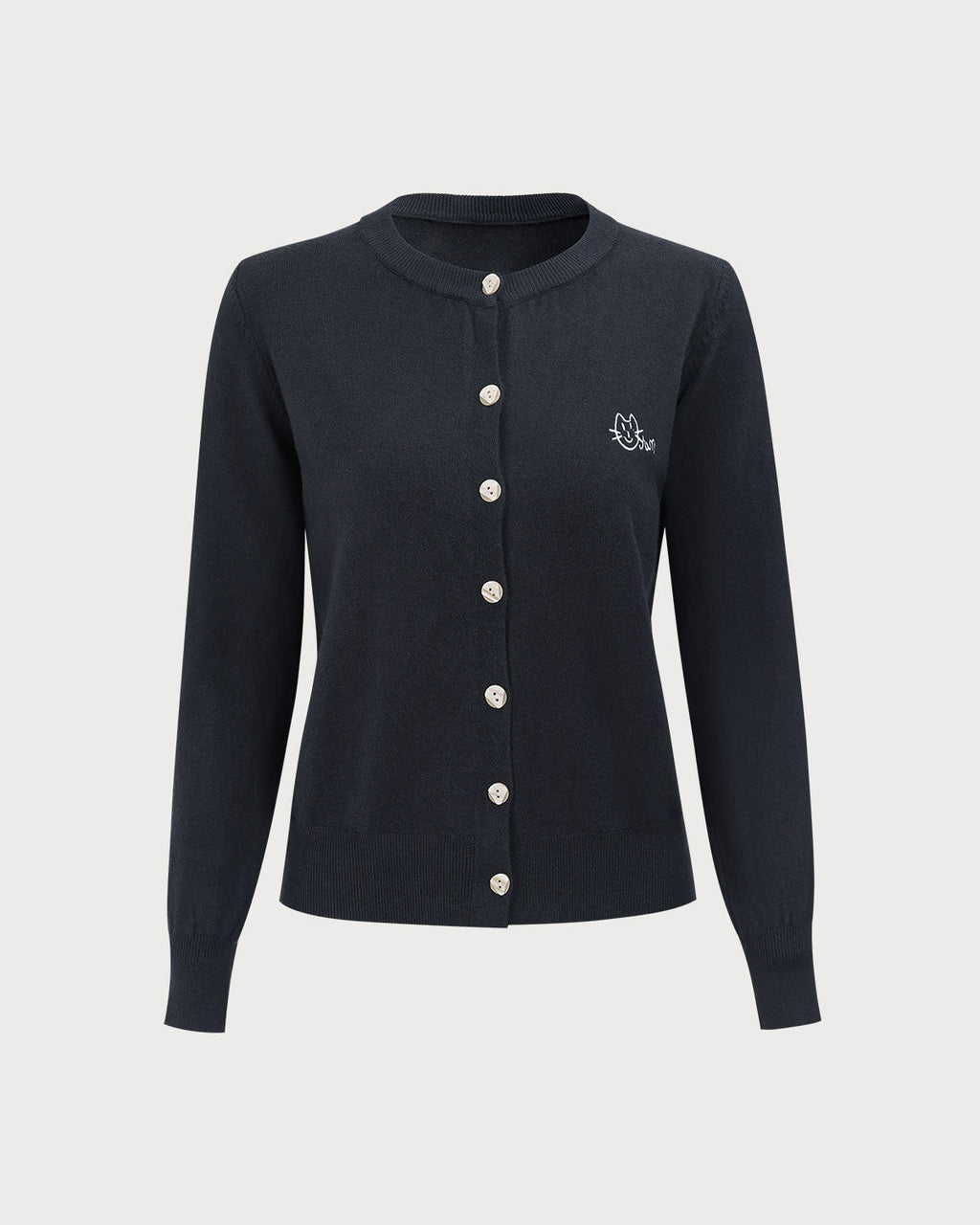 Gri Tek Düğmeli Nervürlü Örgü Hırka