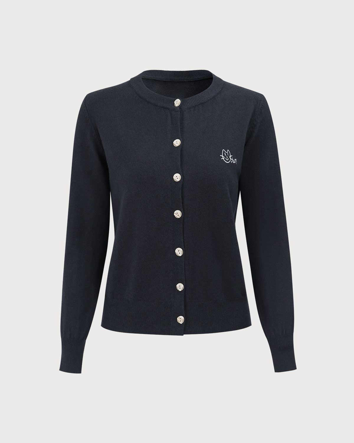 Gri Tek Düğmeli Nervürlü Örgü Hırka