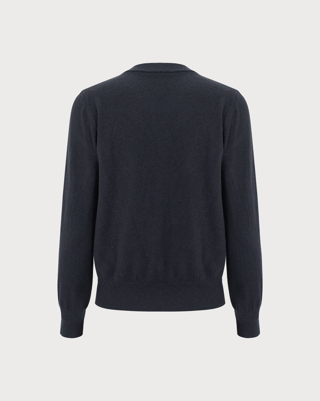 Gri Tek Düğmeli Nervürlü Örgü Hırka