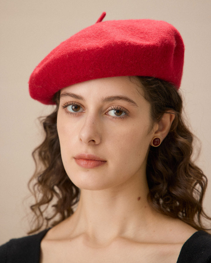 Klasik Yün Beret Şapka